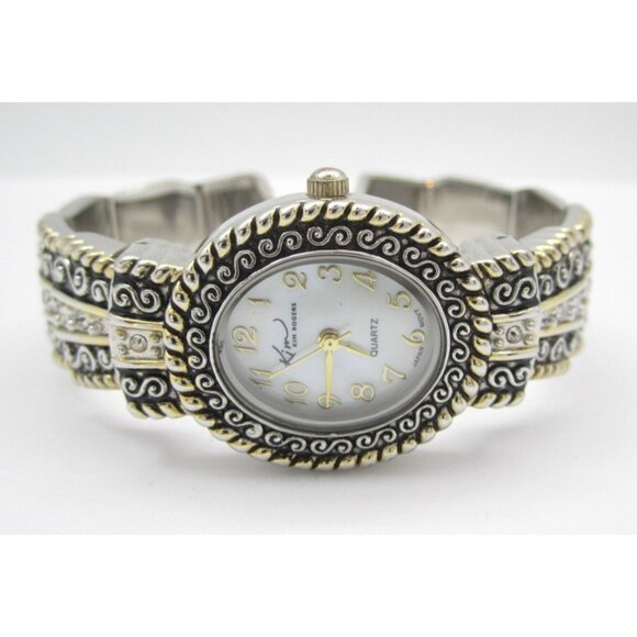 Women Kim Rogers Quartz WR Analog 24mm Bangle Watch (H931) "New Battery" - Picture 1 of 7